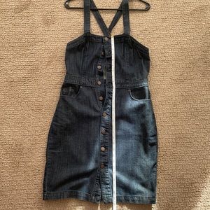 Jean button down dress